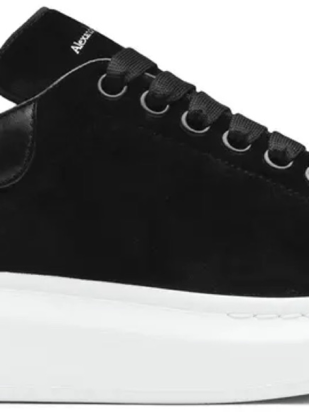 Alexander McQueen Black velvet sneaker